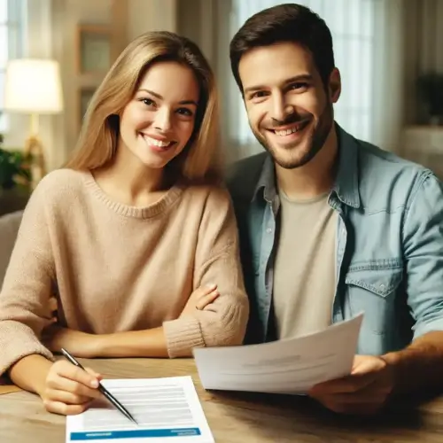 5 A happy couple reviewing their health insurance documents 1 Is a High Deductible Health Insurance Plan Right for You? Find Out Now!